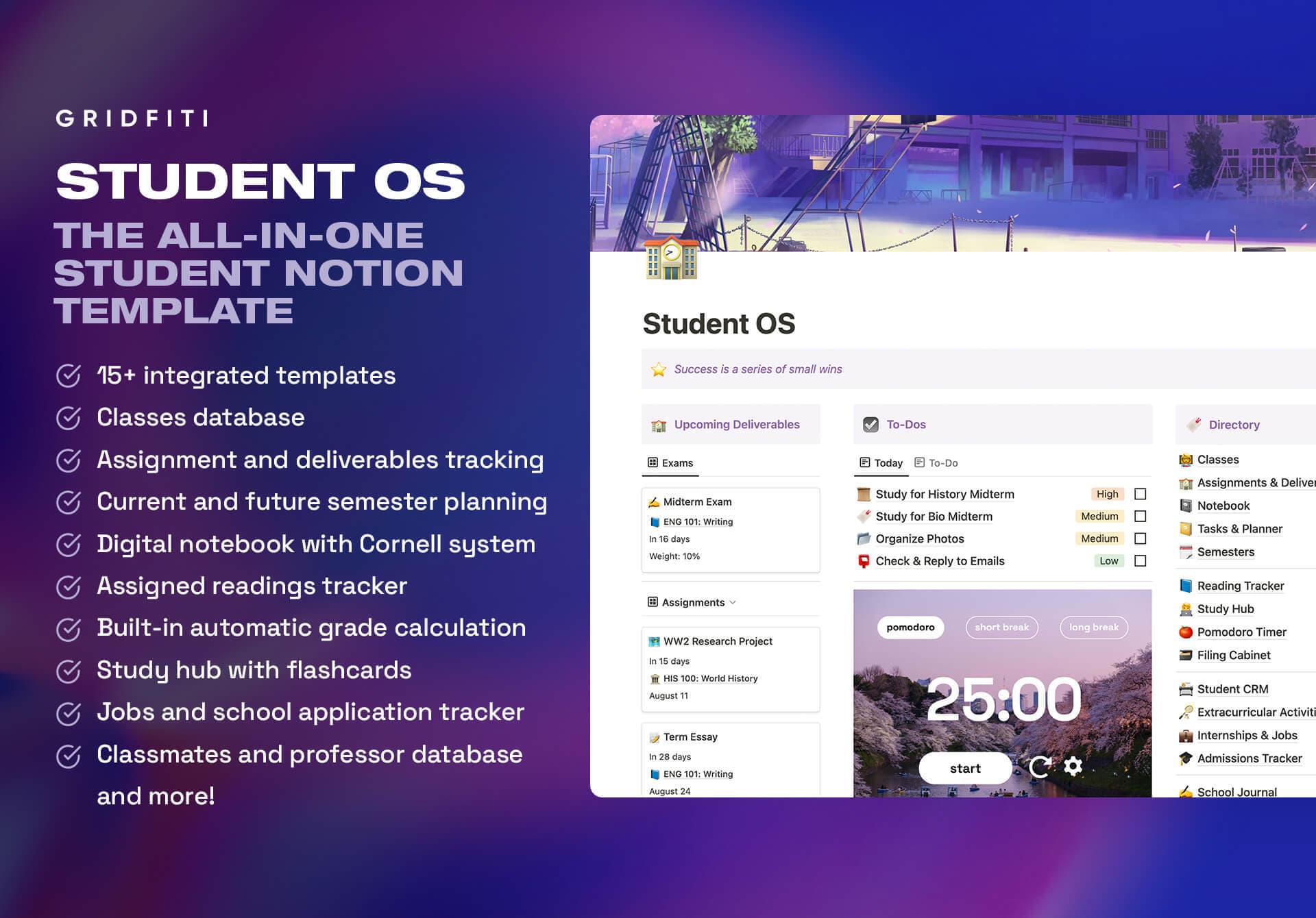 Student OS Template Screenshot