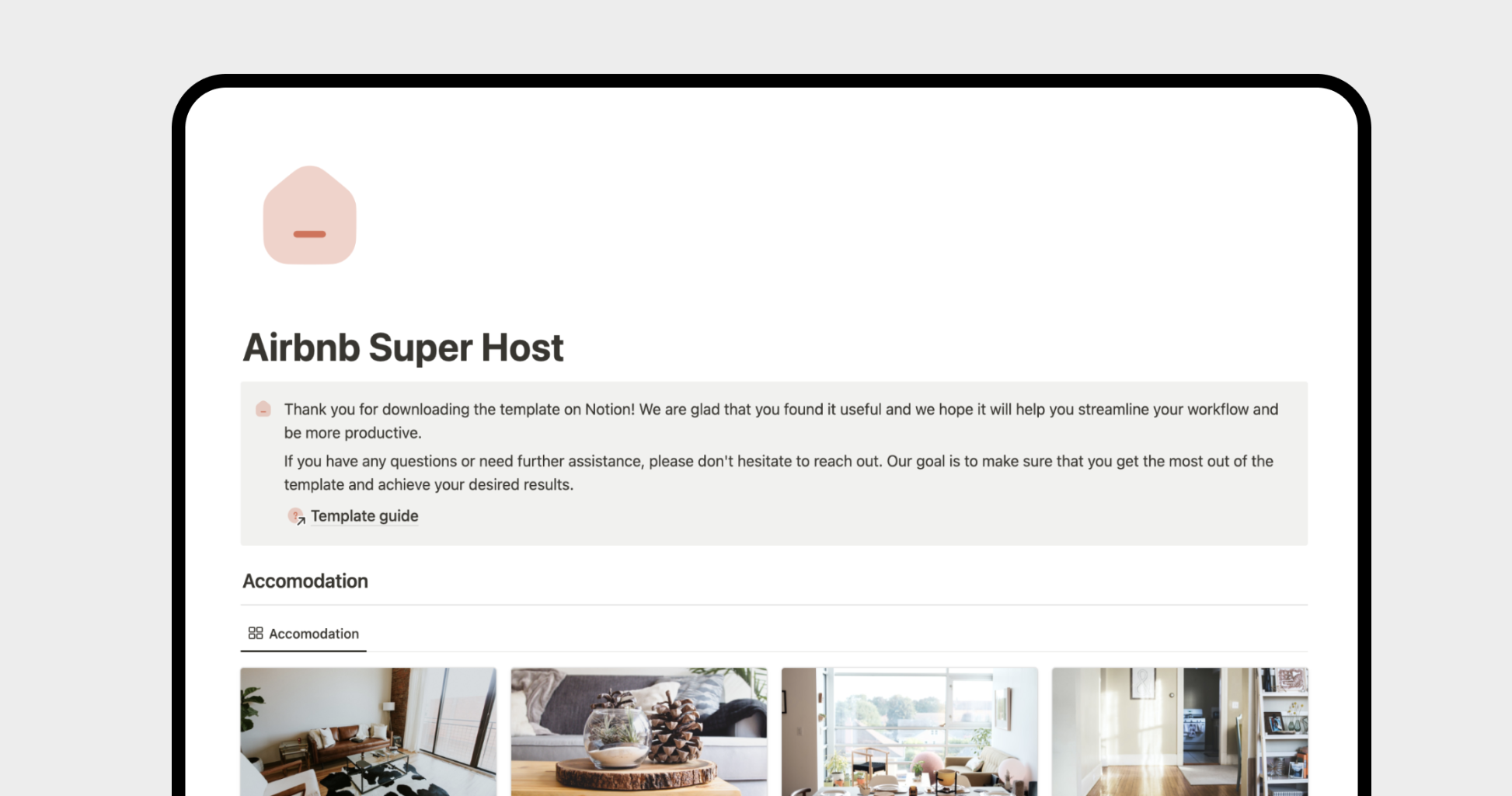 AirBNB Super Host Notion Template
