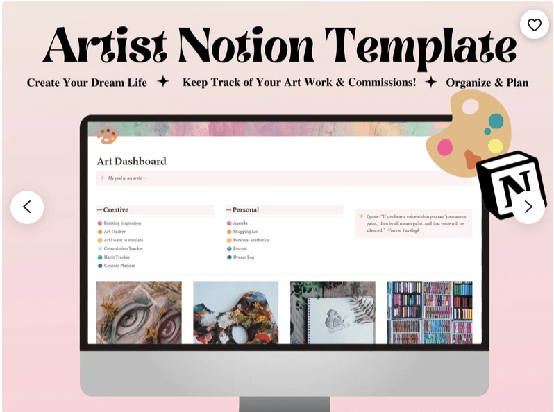 Artist Notion Template