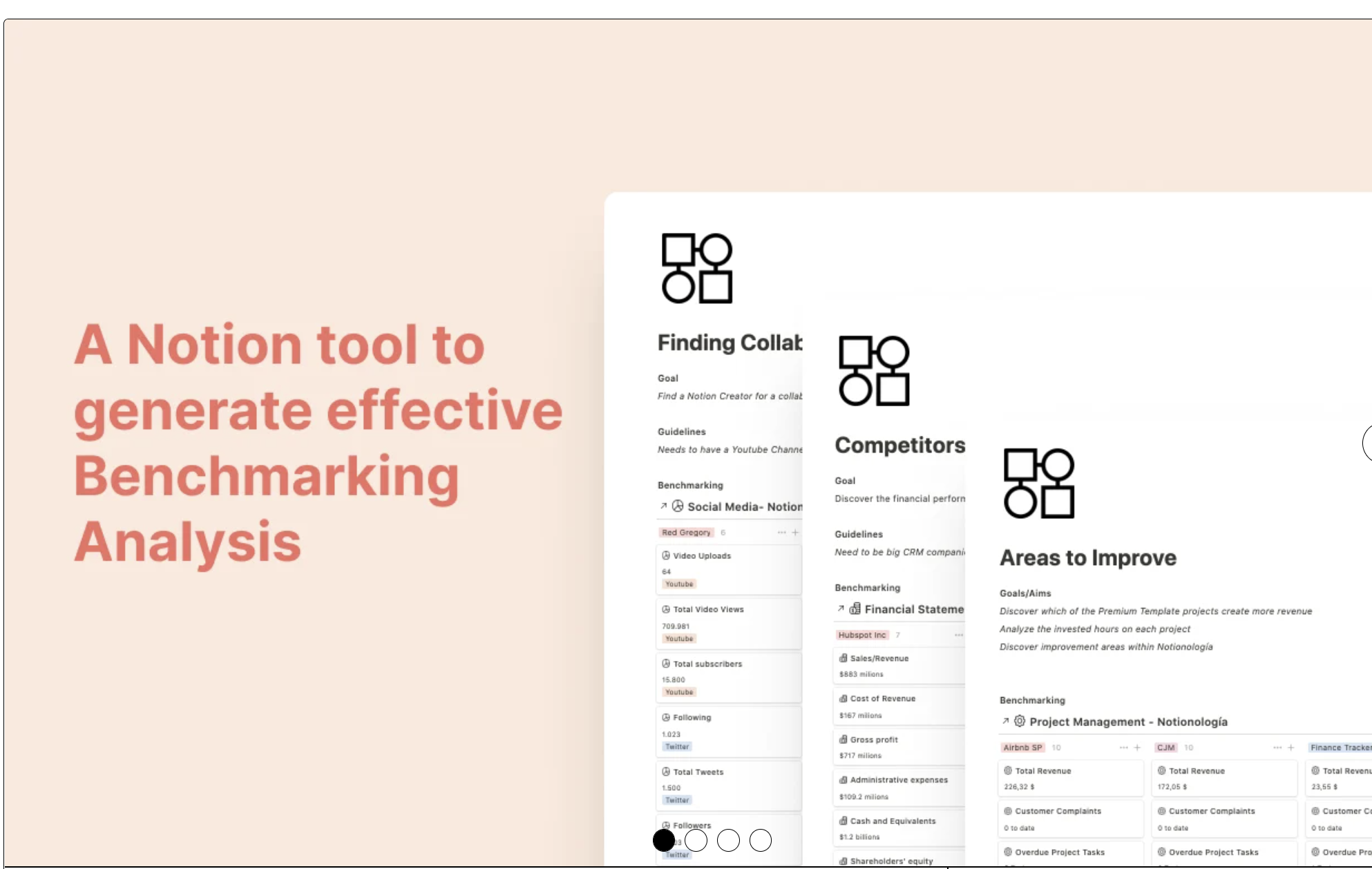 Benchmarking analysis template screenshot