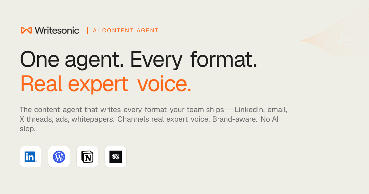 Writesonic AI Content Agent