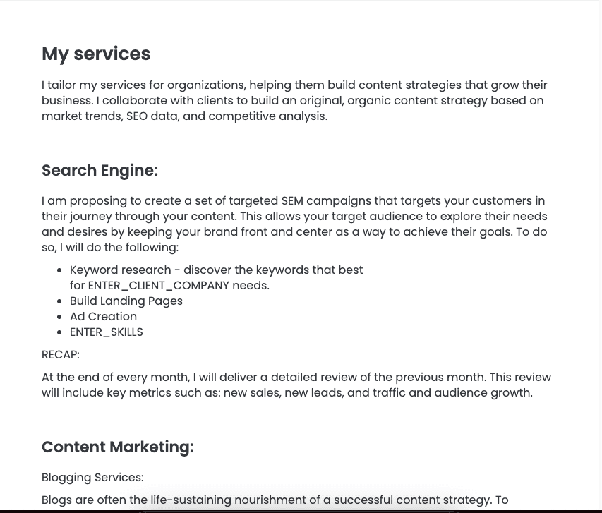 Bonsai PPC Proposal Template
