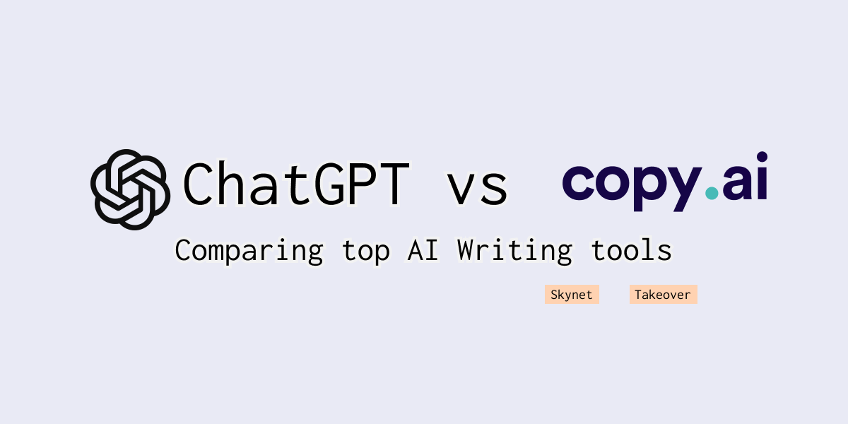 ChatGPT vs Copy.ai Blog Post Banner Image