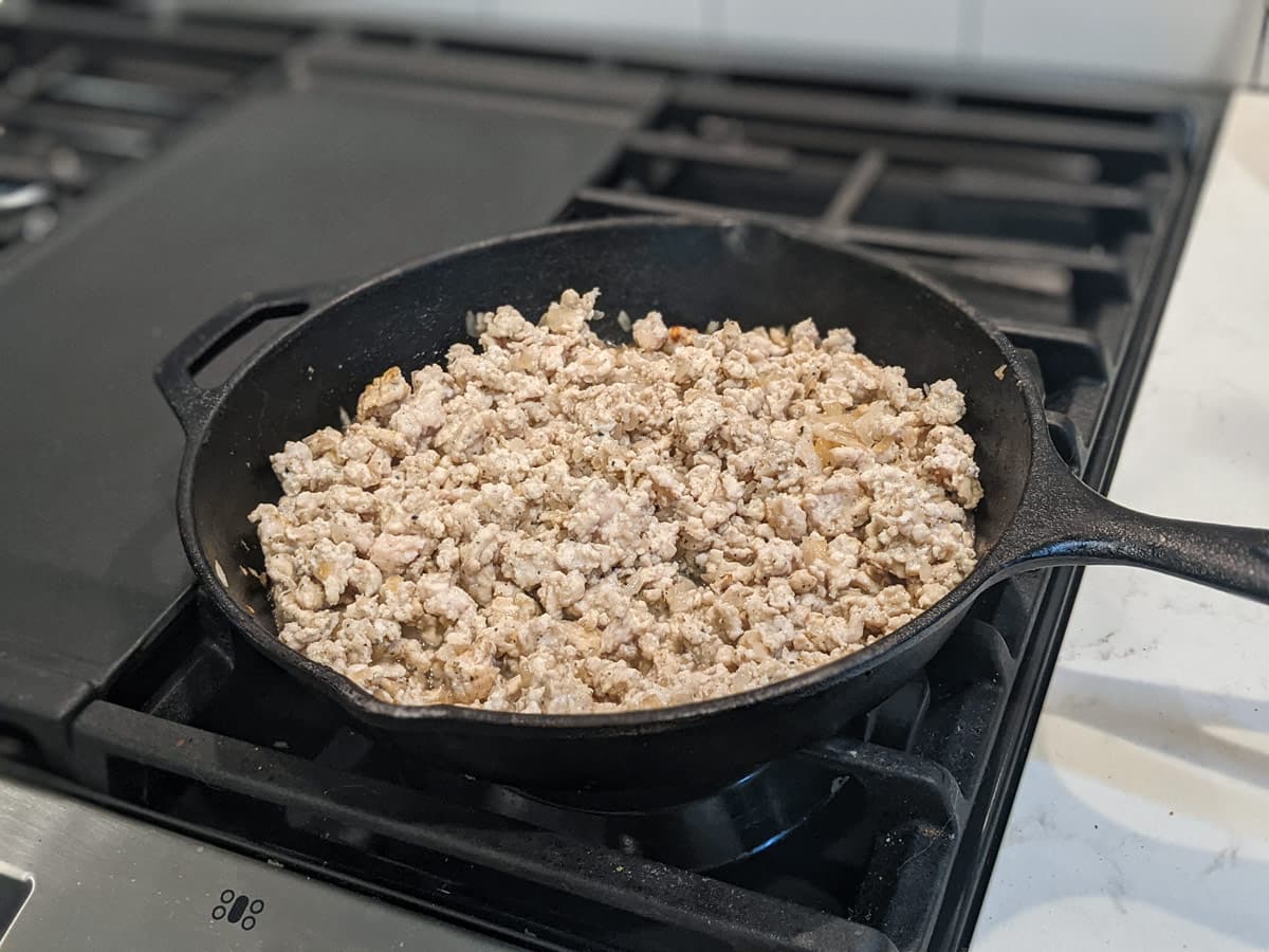 Chicken Cooking In Skillet