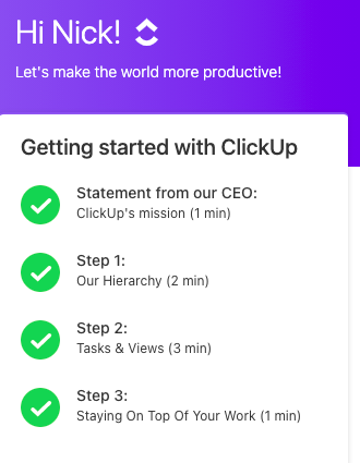 Clickup Onboarding