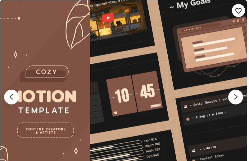 Cozy Notion Template