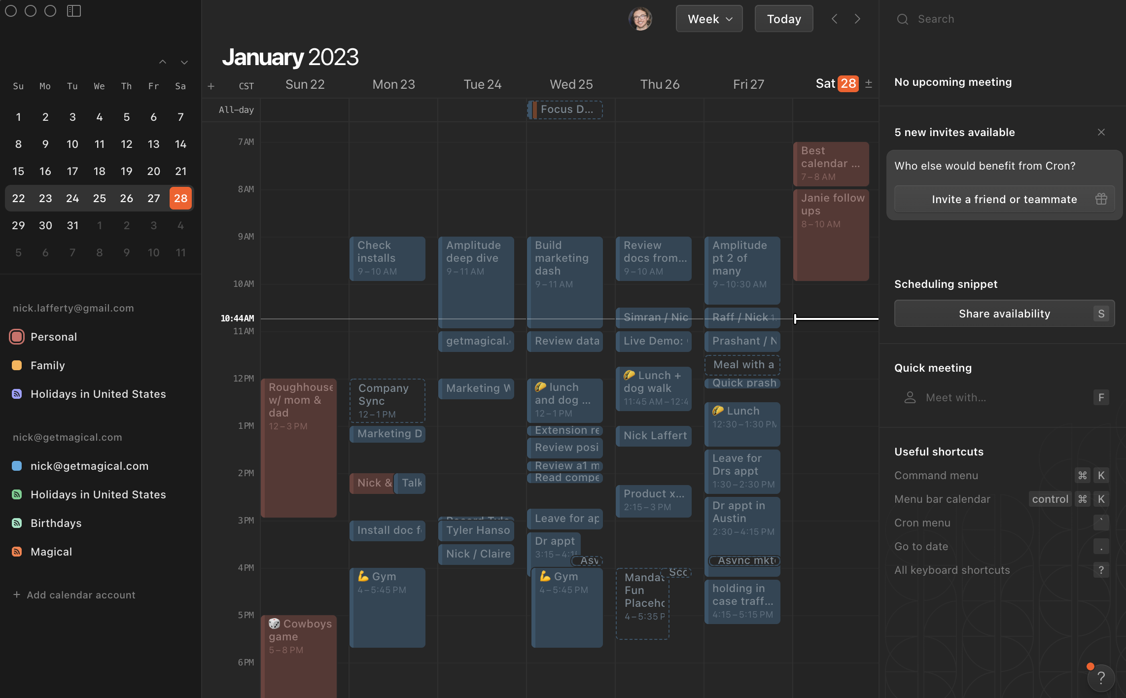 My Calendar in Cron Screenshot