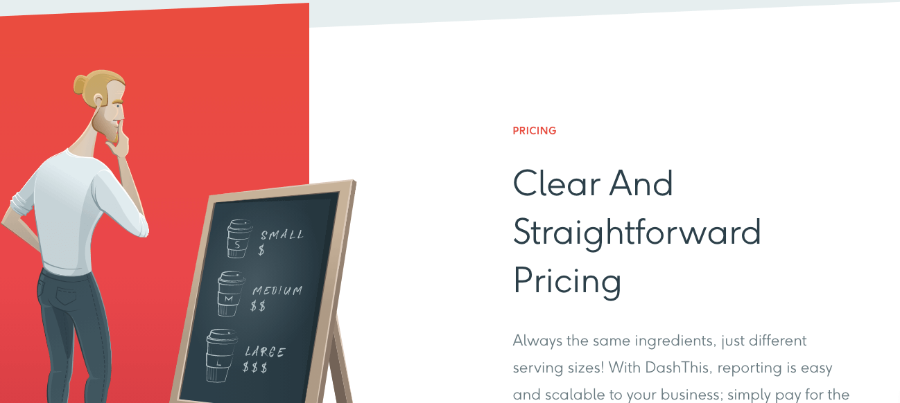 DashThis Pricing Page Example