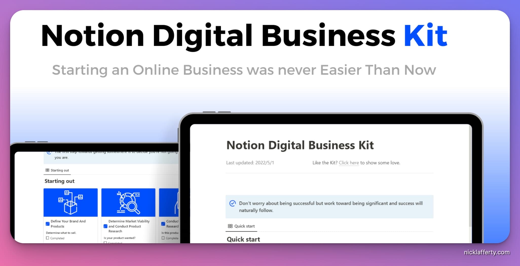 Notion Digital Business Kit Screenshot