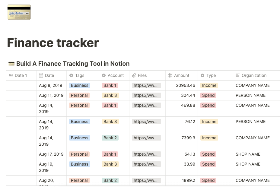 notion budget template aesthetic