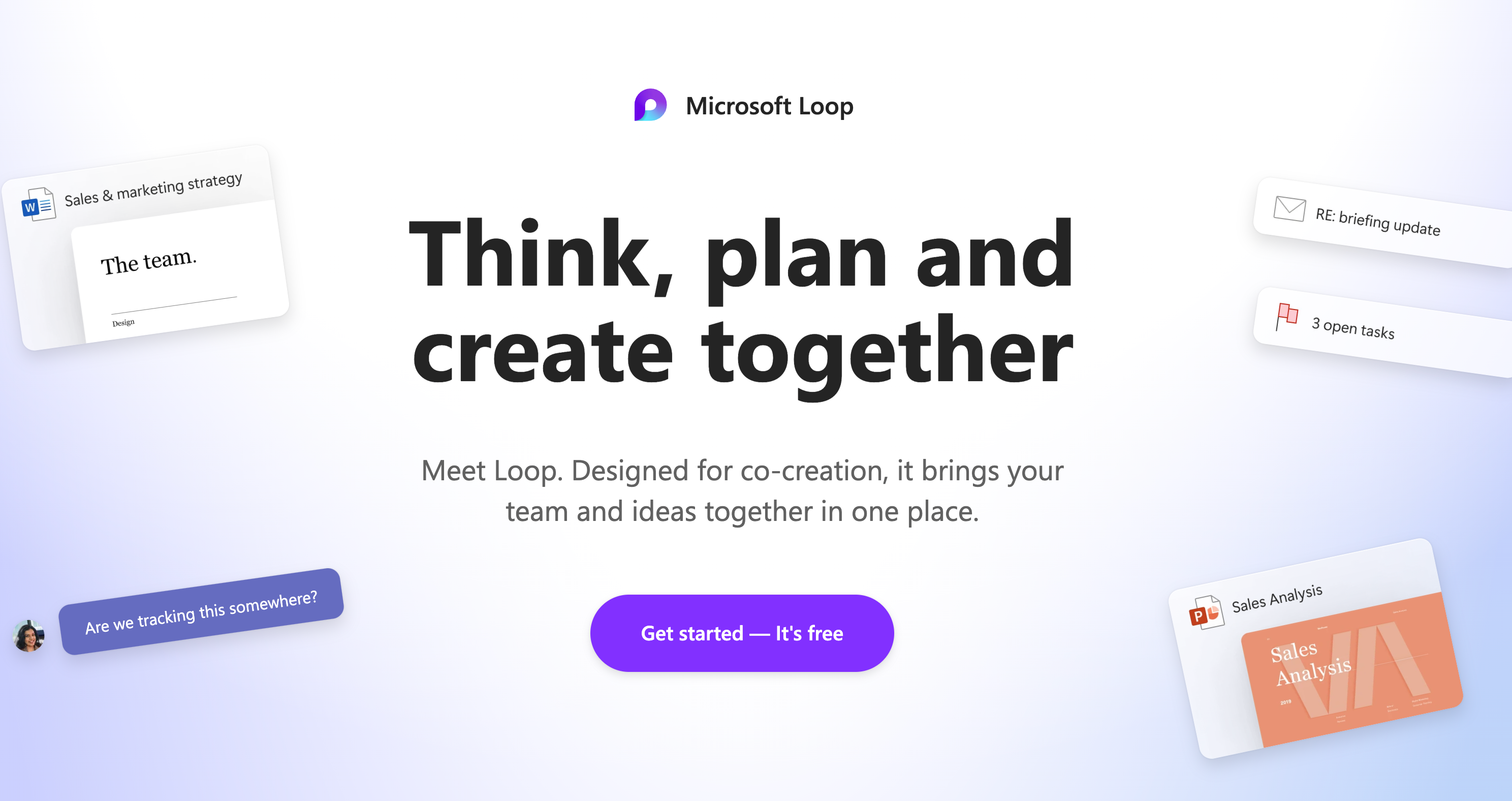 Microsoft Loop Homepage