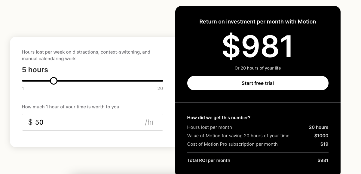 Motion Time Calculator