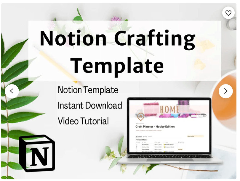 Notion Craft Template Screenshot