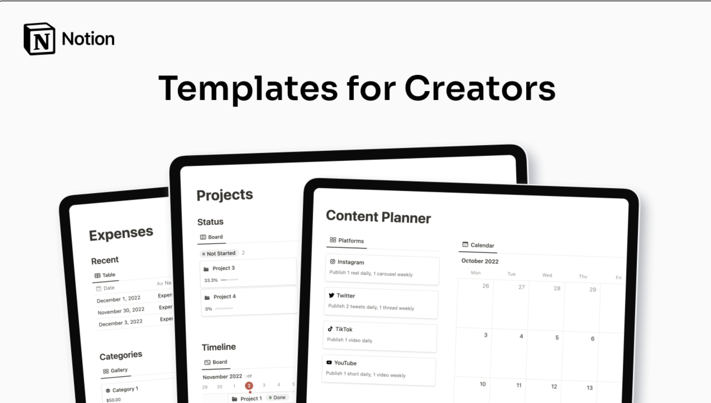 Notion Creator Template Bundle