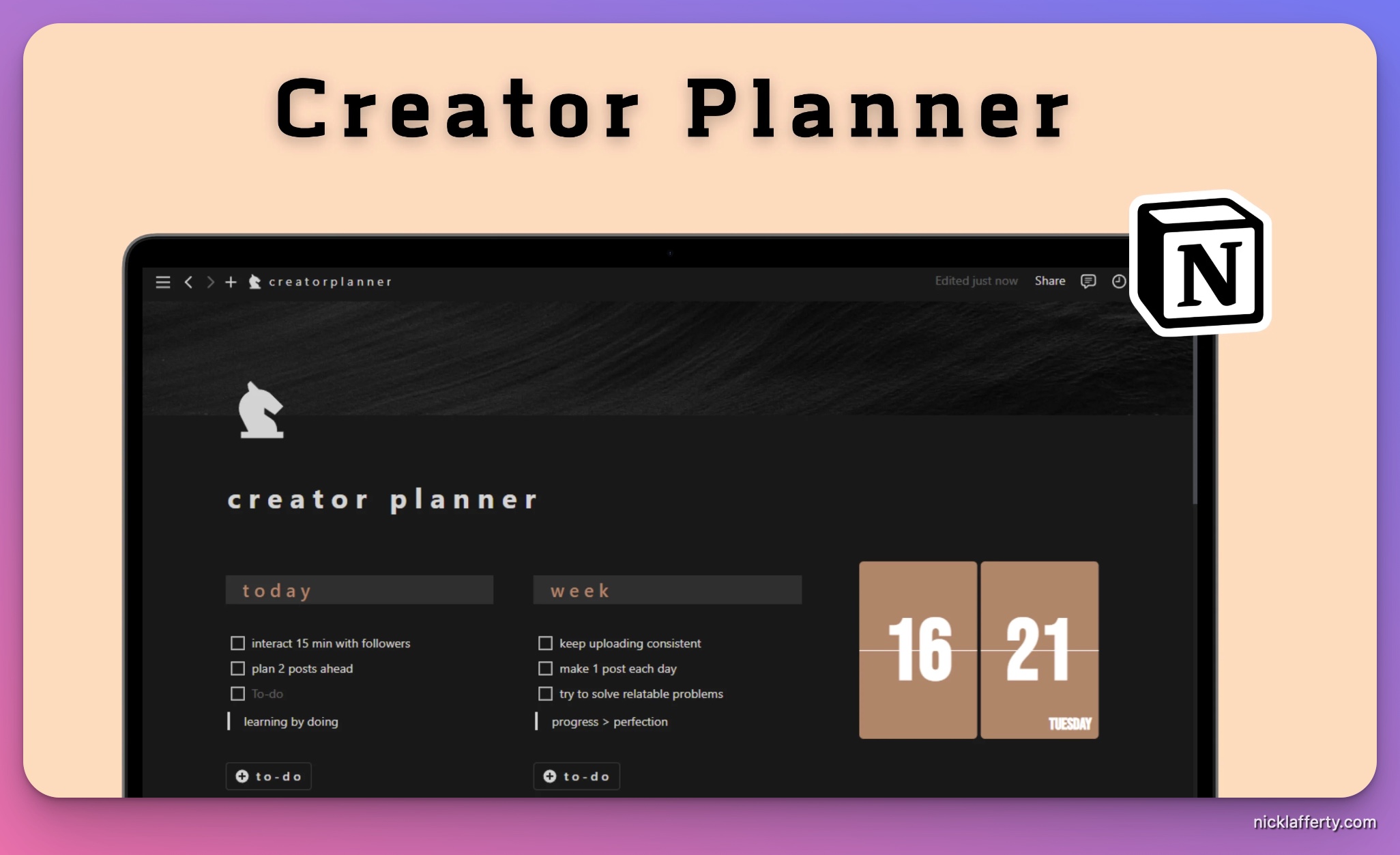 Creator Planner Notion Template