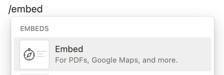 Notion Embed Command