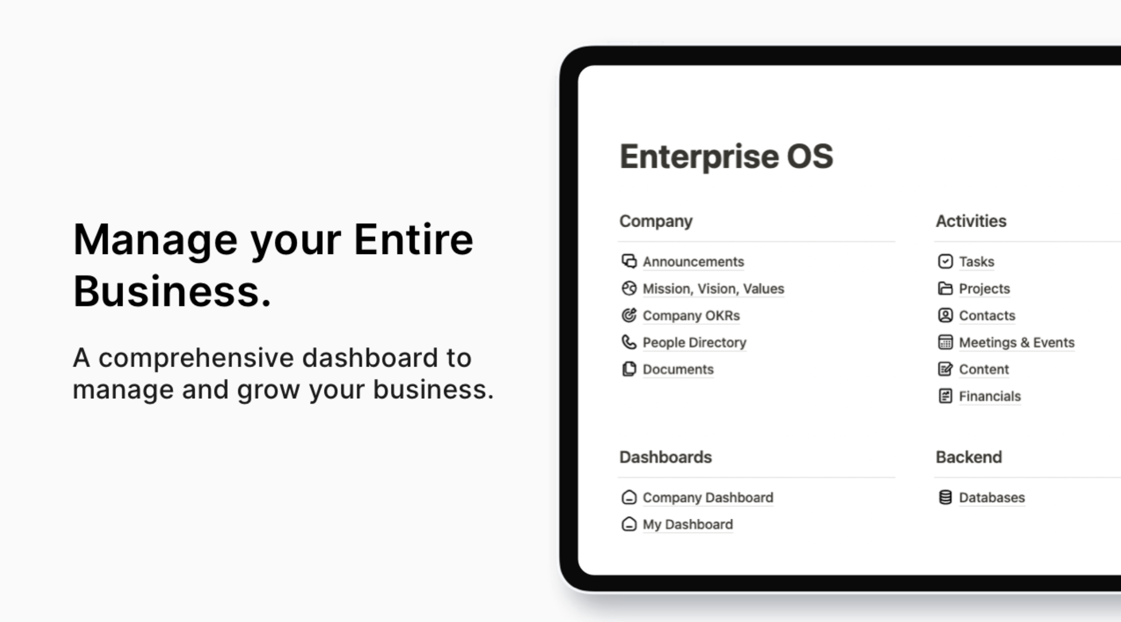 Notion Enterprise Template By Easlo Screenshot
