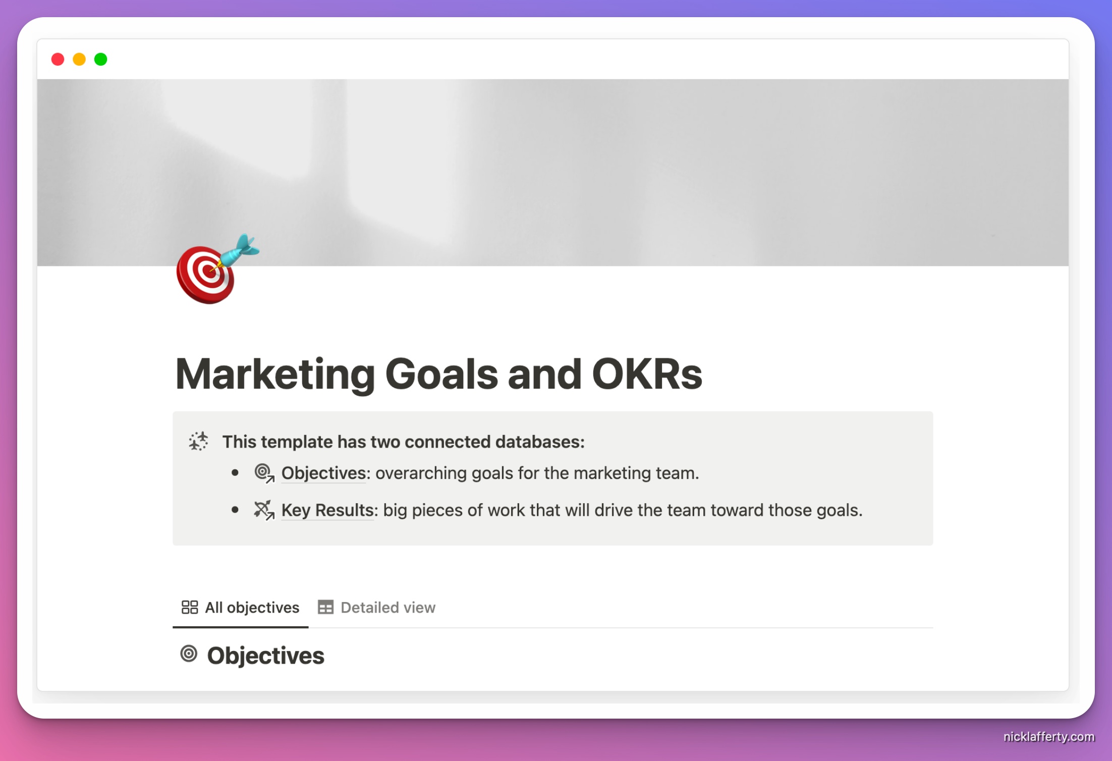Notion Official OKR Template