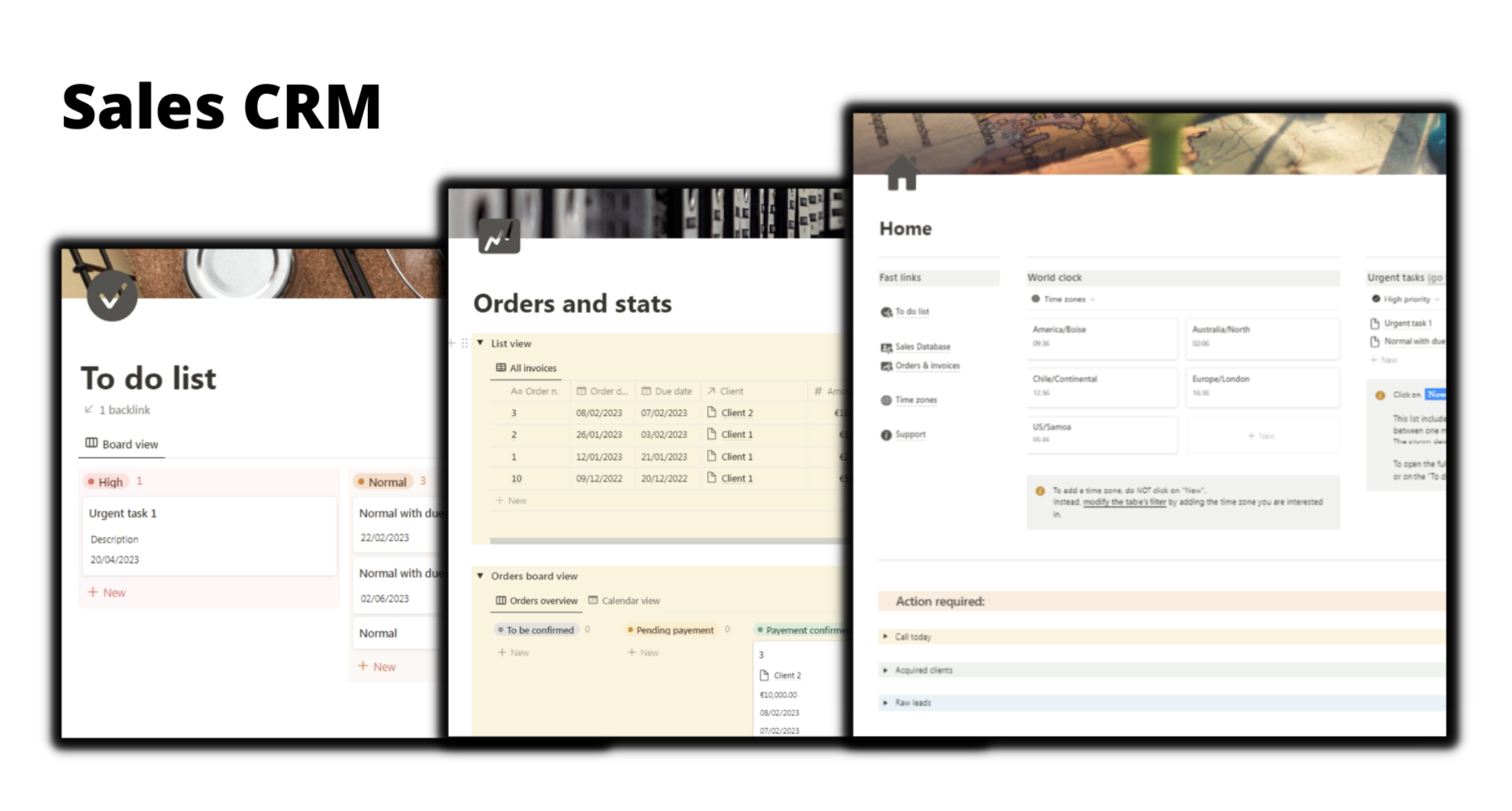 Notion Sales CRM Notion Template Screenshot