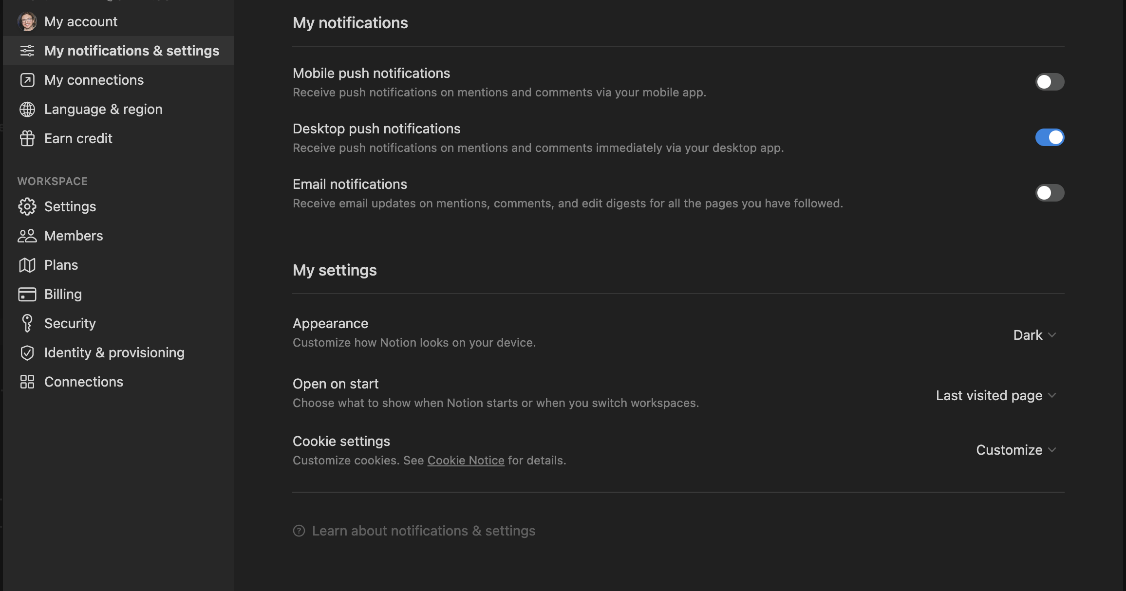 notion dark mode hex