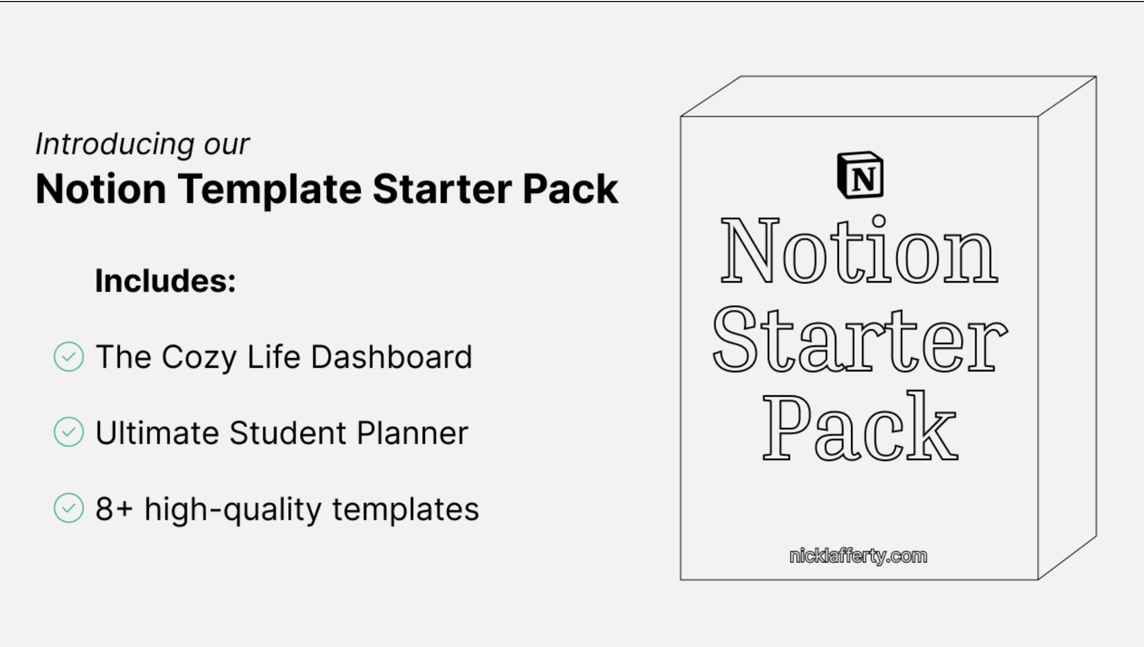 Notion Template Starter Pack by Nick