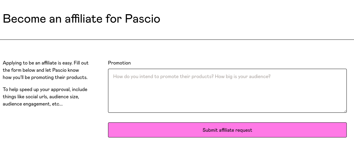 Pascio Gumroad Affiliate Screenshot