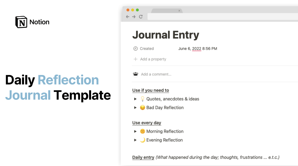 Notion Daily Reflections Template