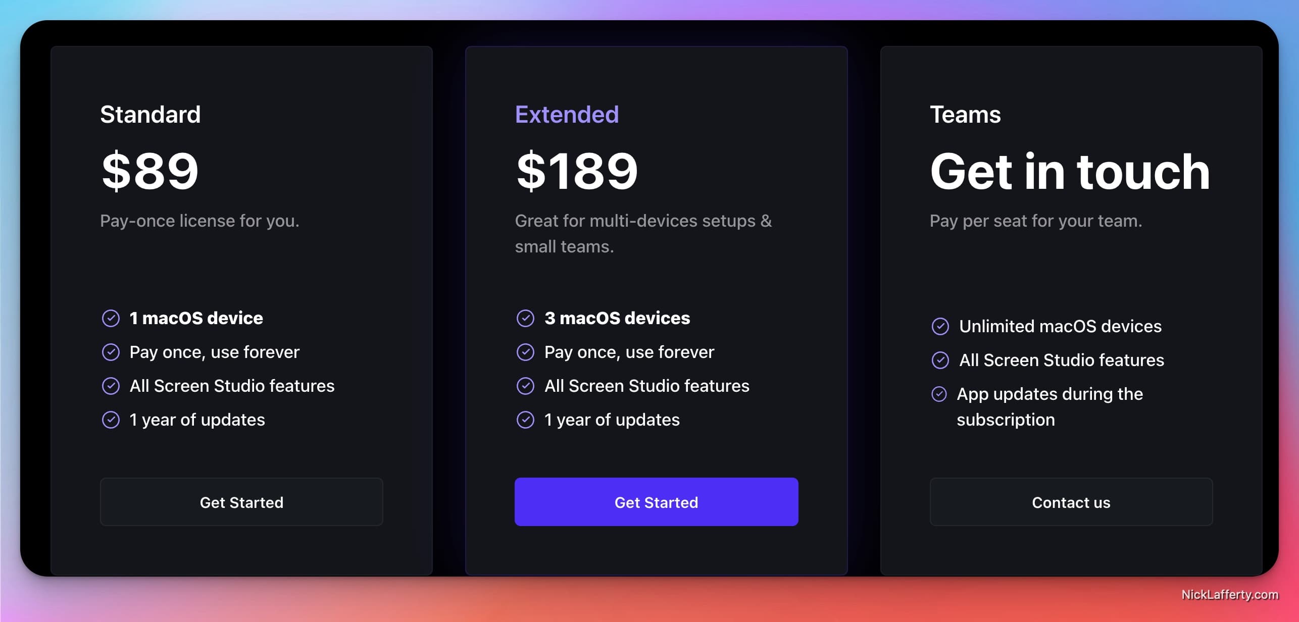 Screen Studio Pricing