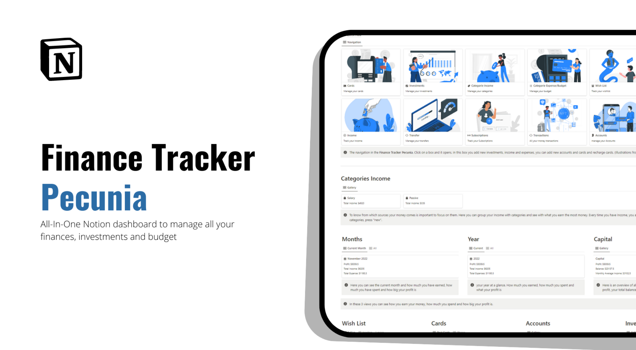 Notion Finance Template By Severin Banner