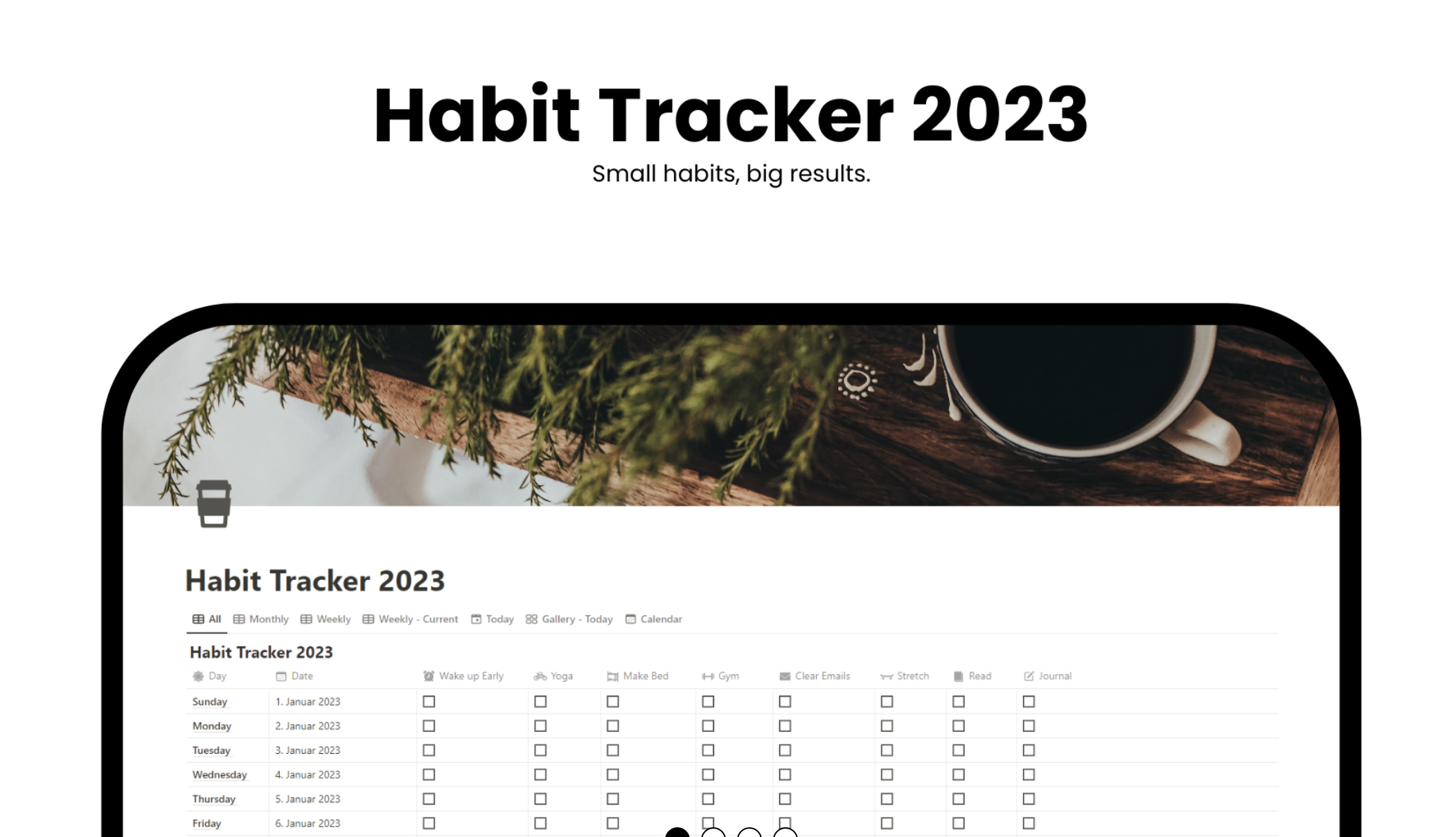 Severin Habit Tracker Notion Template Screenshot