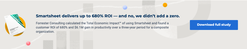 Smartsheet 680% ROI stat
