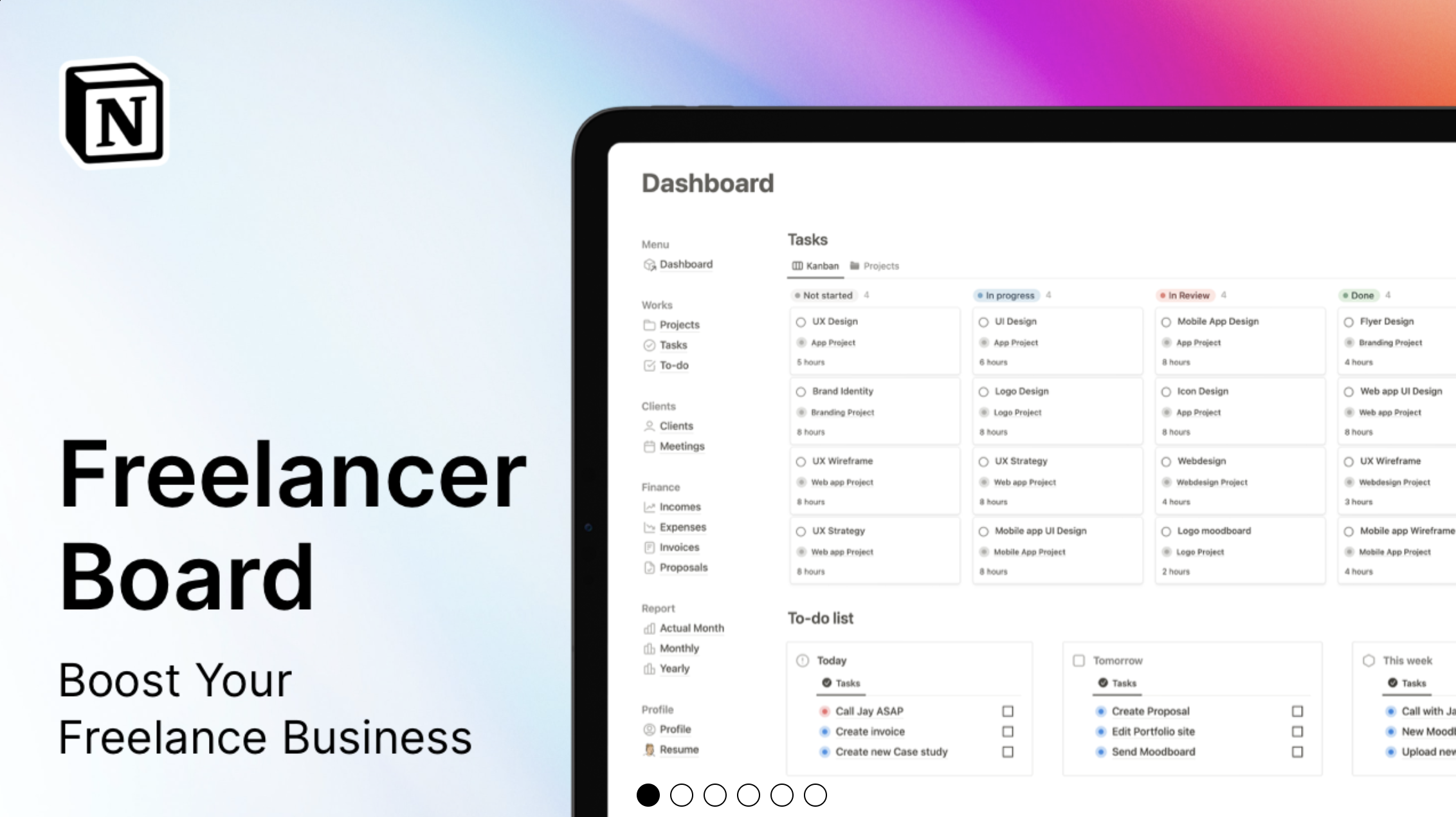 Notion Freelancer Board Template