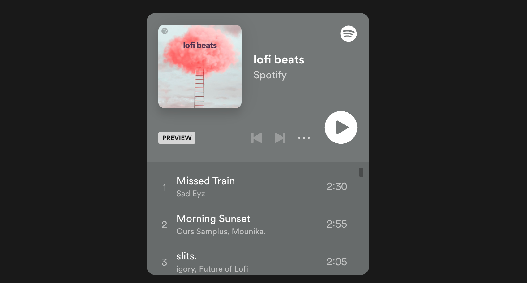 Spotify Notion Embed Screenshot