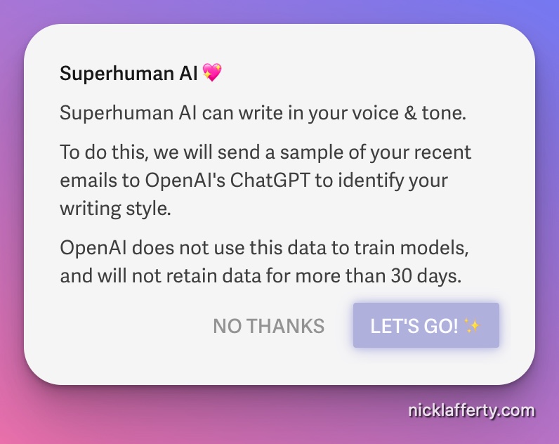 Superhuman OpenAI prompt