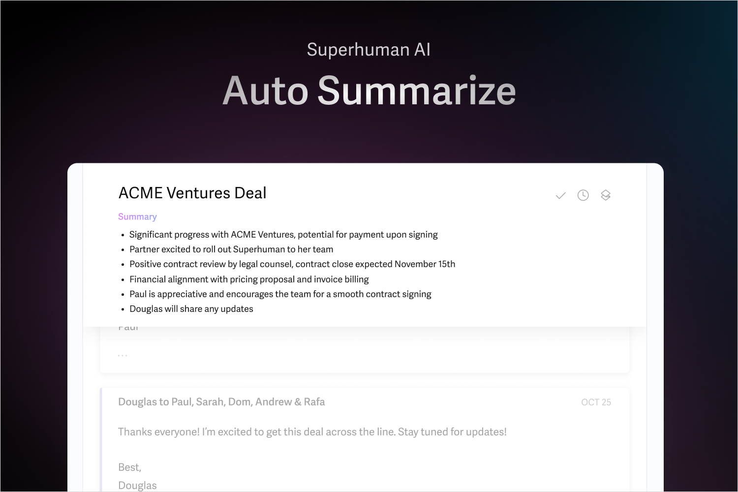 Superhuman Auto Summarize