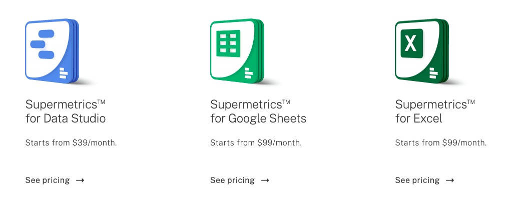 Supermetrics Pricing