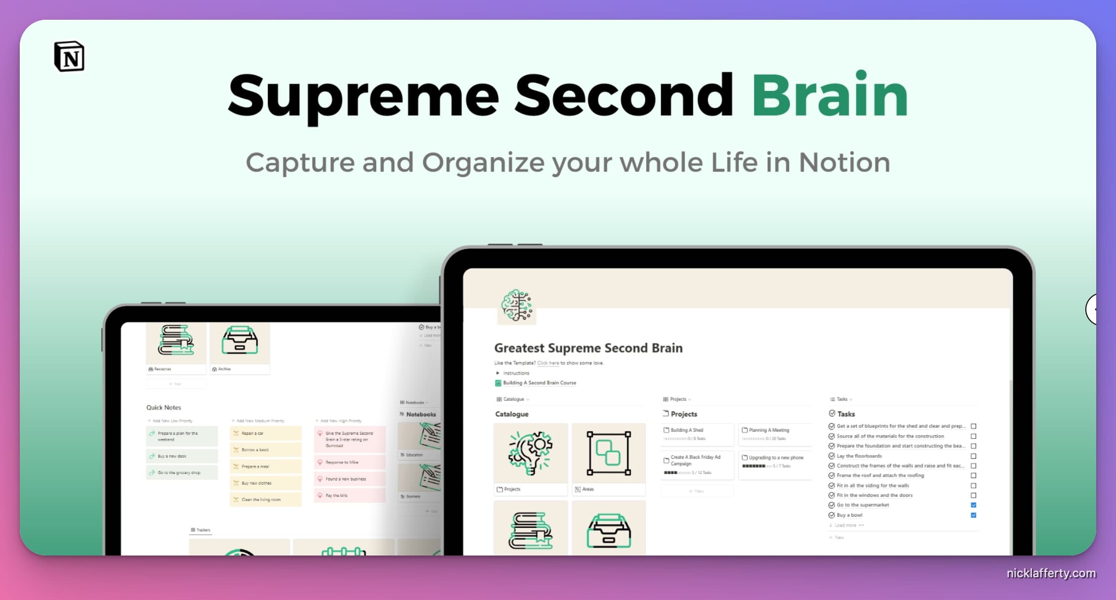 Notion Second Brain Templates [Thomas Frank, Easlo, & More]