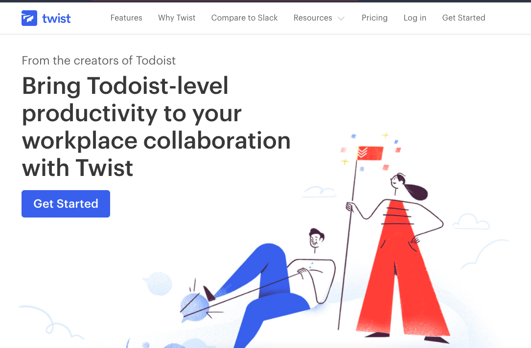 Twist homepage screenshot