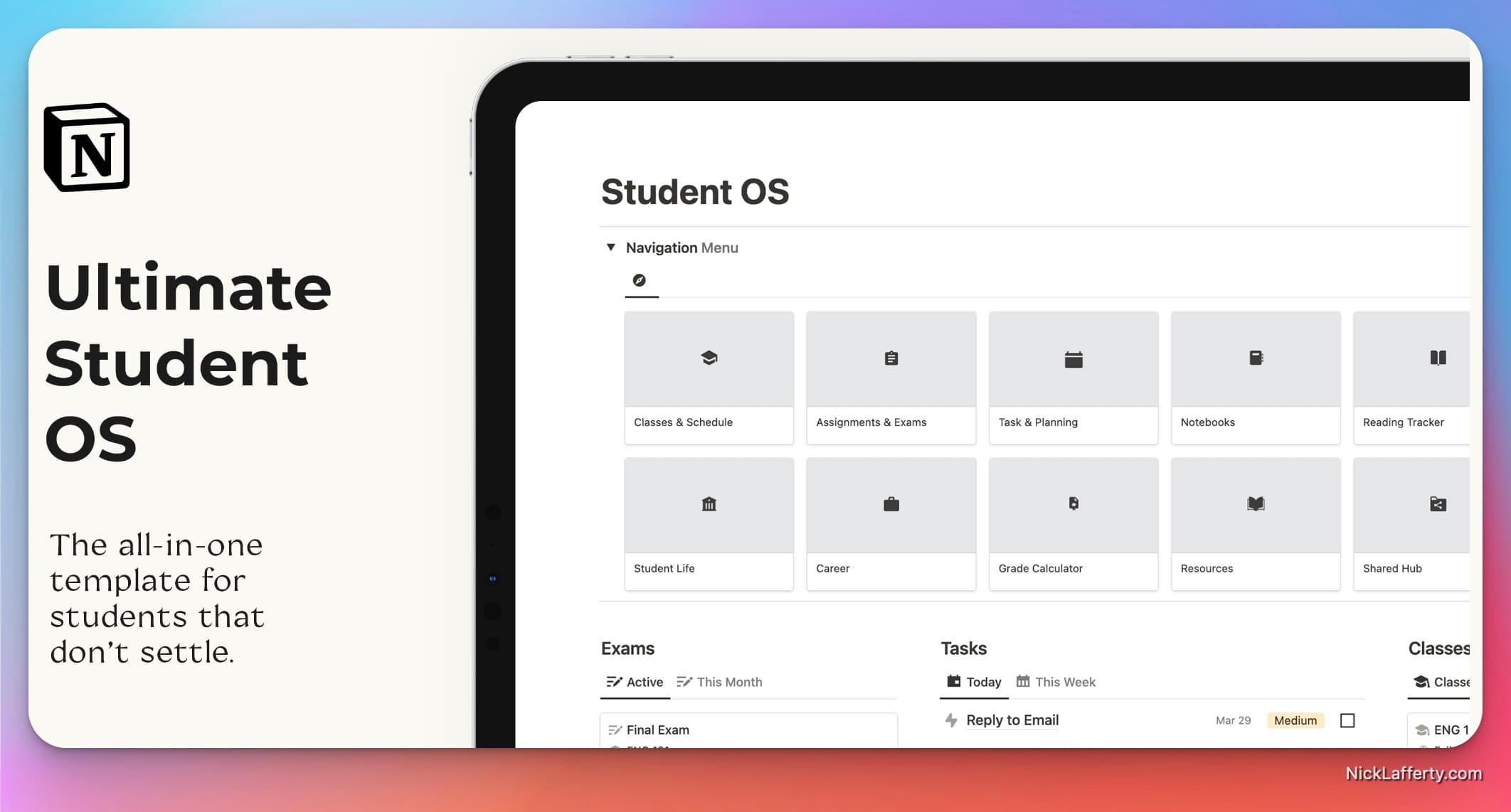 21+ Notion Templates For Students [Back To School Deals]