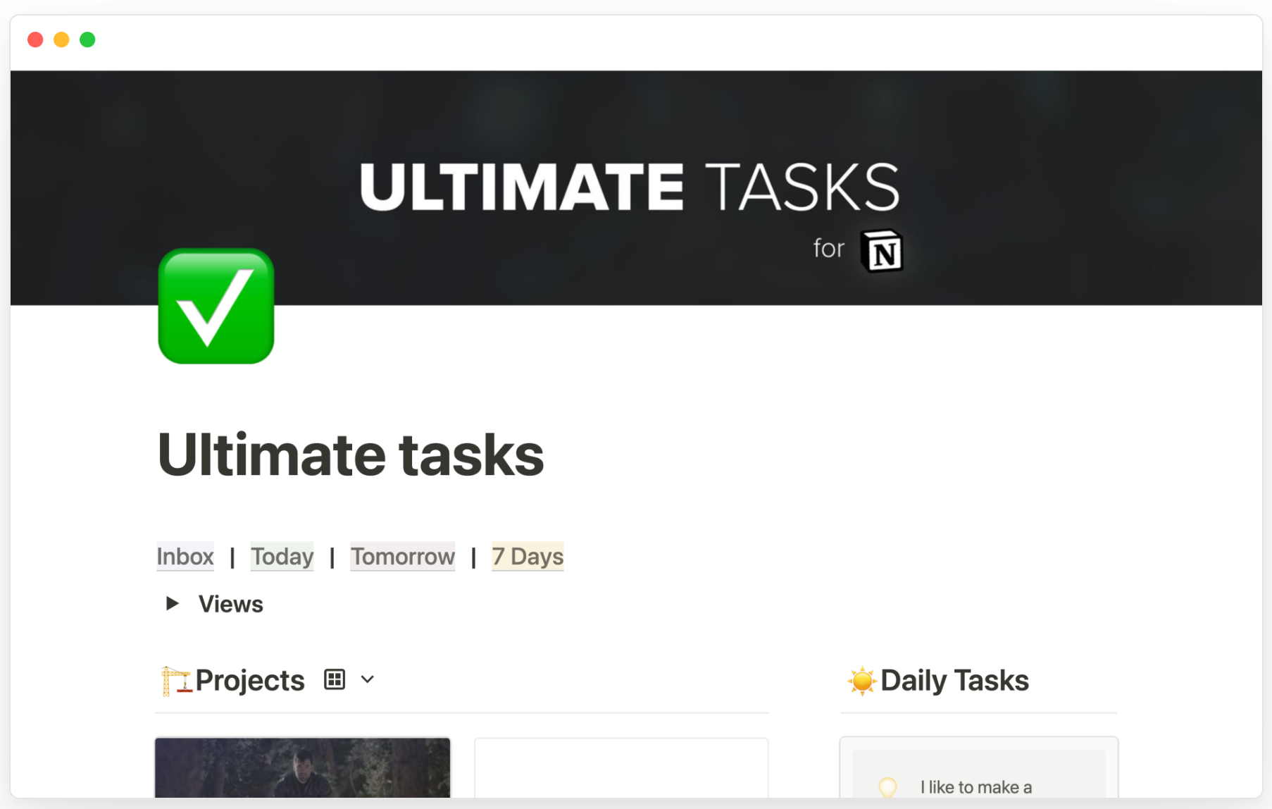 Ultimate Tasks Template by Thomas Frank