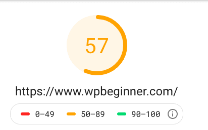 WPBeginner Page Speed